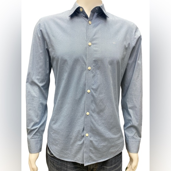 Calvin Klein Other - Calvin Klein Men's Sky Blue Dress Shirt with Subtle Texture